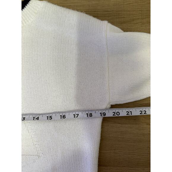 Vintage Indian Harbour Knit Sweater Short Sleeve White Nautical Women’s Size M - Picture 4 of 6